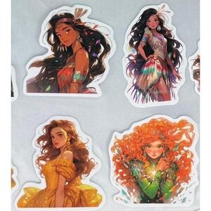 Disney Princess Stickers Snow White Beauty & Beast Belle Frozen Manga Anime